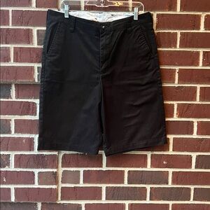 Men's Black Flat Front Shorts